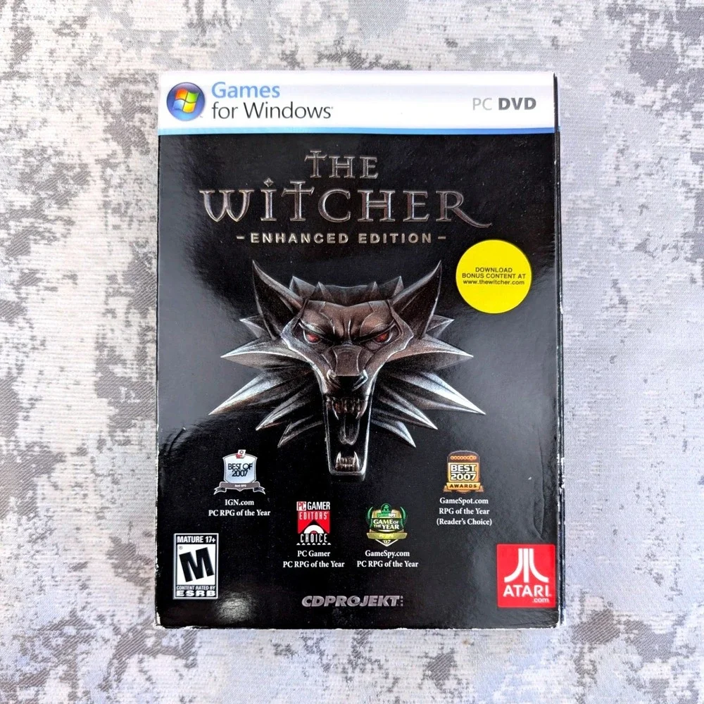 The Witcher Enhanced Edition PC Windows Game Atari CD Projekt Red 2008‎ Complete